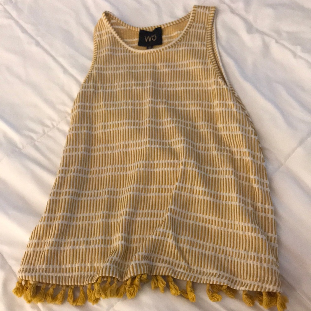 XS yellow tank top